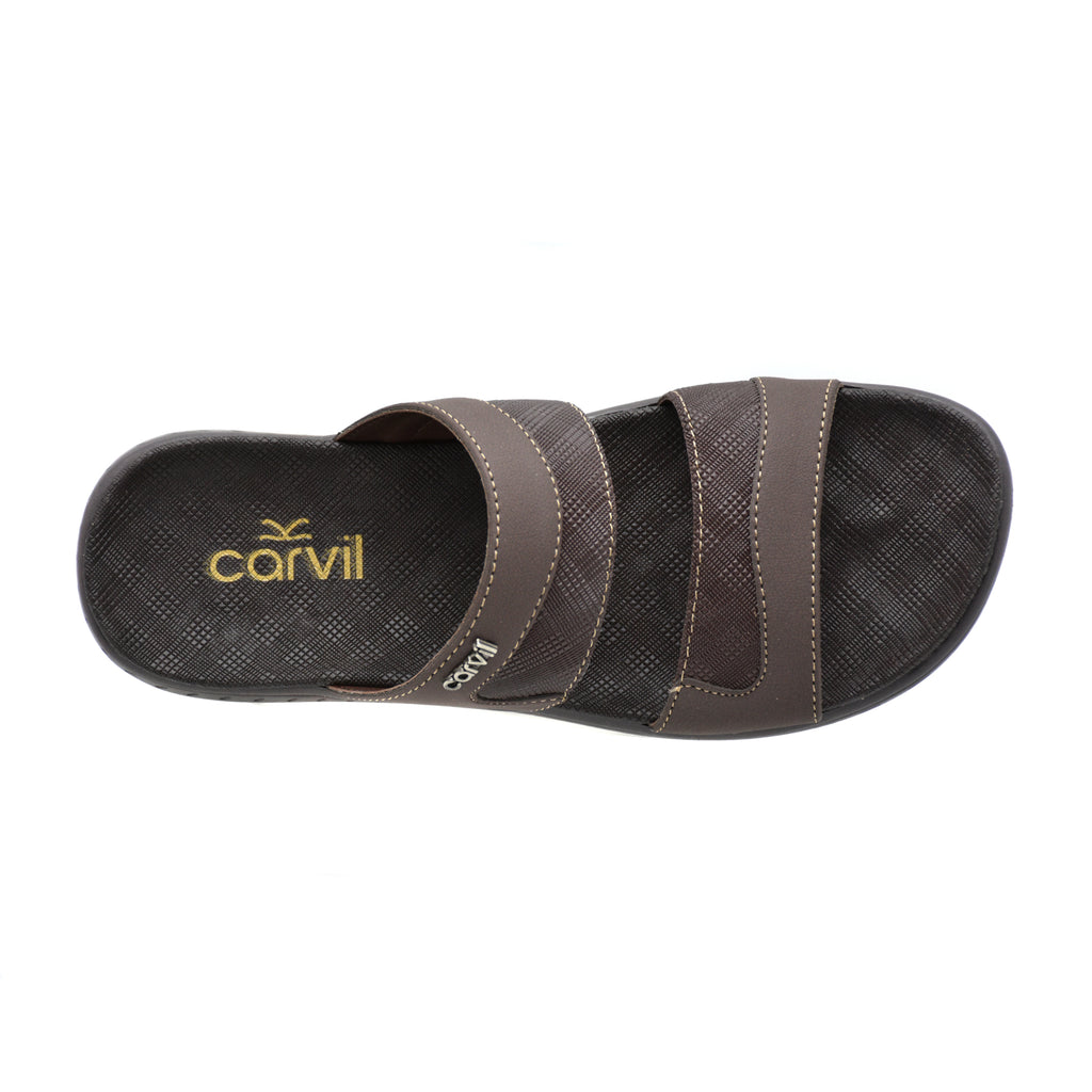 Carvil Sandal Pria ALAN-02 M DARK BROWN