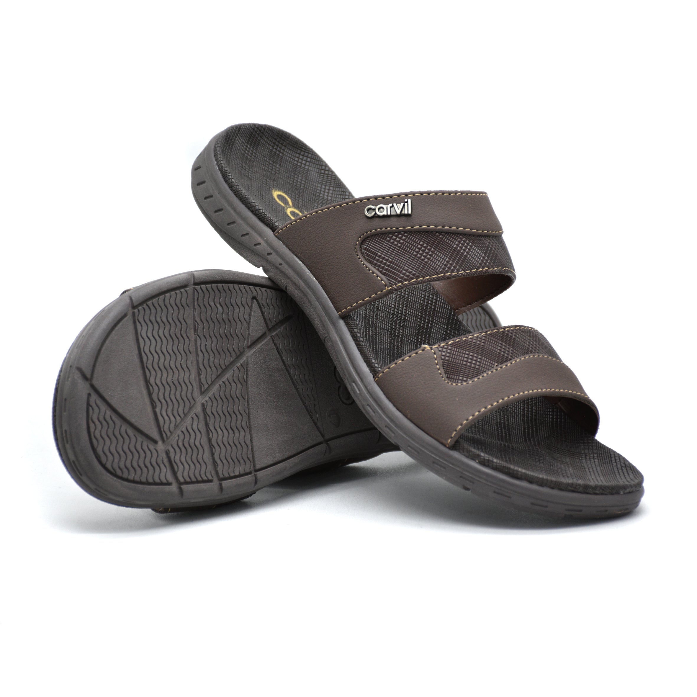 Carvil Sandal Pria ALAN-02 M DARK BROWN