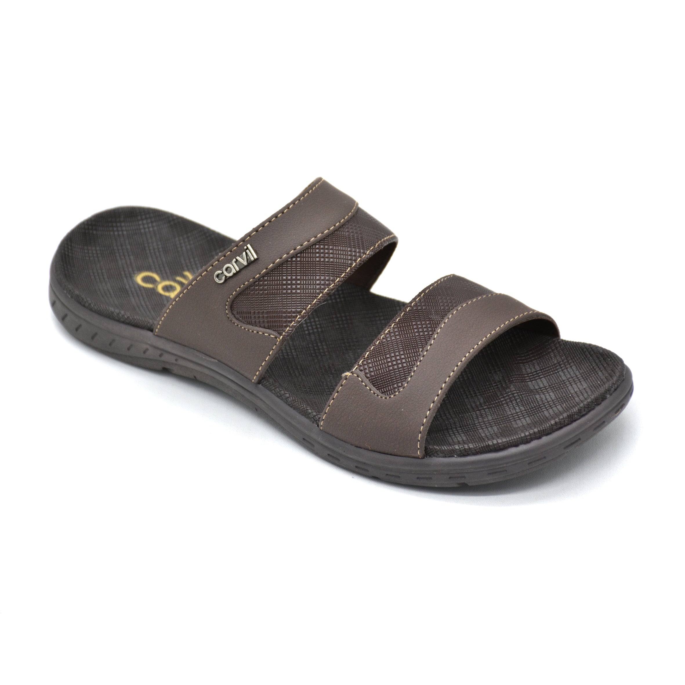 Carvil Sandal Pria ALAN-02 M DARK BROWN