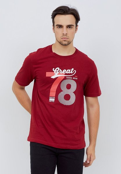 Carvil Kaos Pria VISUAL-14B MAROON