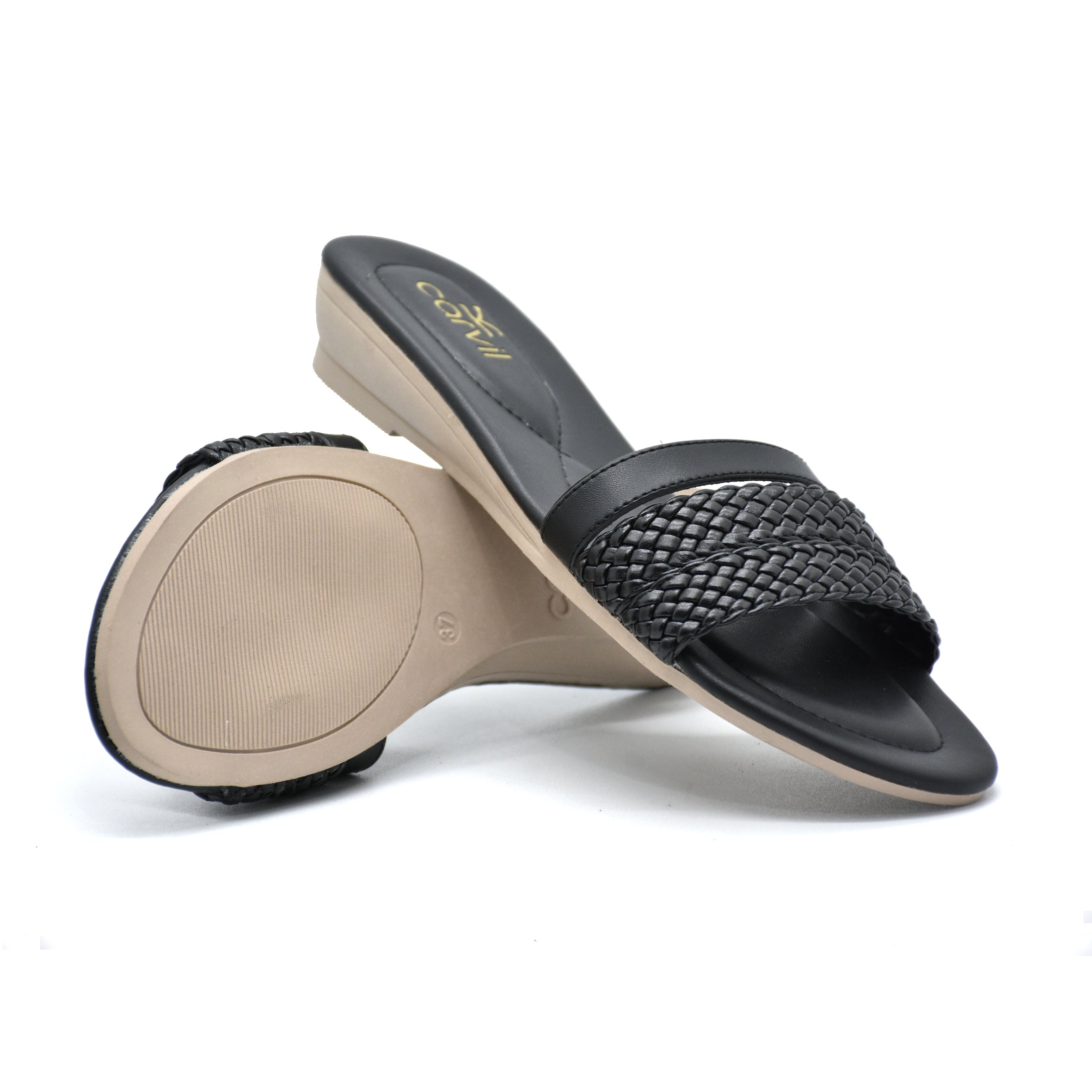 Carvil Sandal Wanita MAHALINI-03 L BLACK