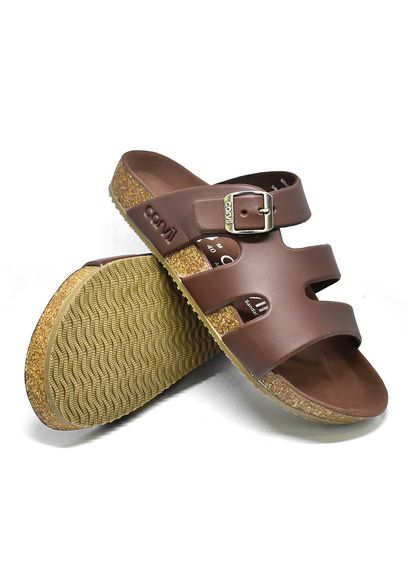 Carvil Sandal Footbed Pria BENZO-03 M BROWN