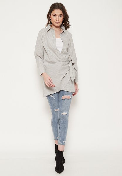 Carvil Kemeja Blouse Ladies SHELOMITA-GRY