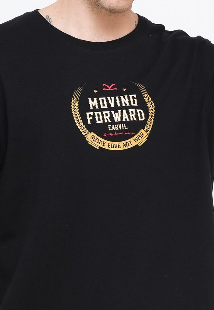 Carvil Tshirt Pria STAMPS-03A BLACK