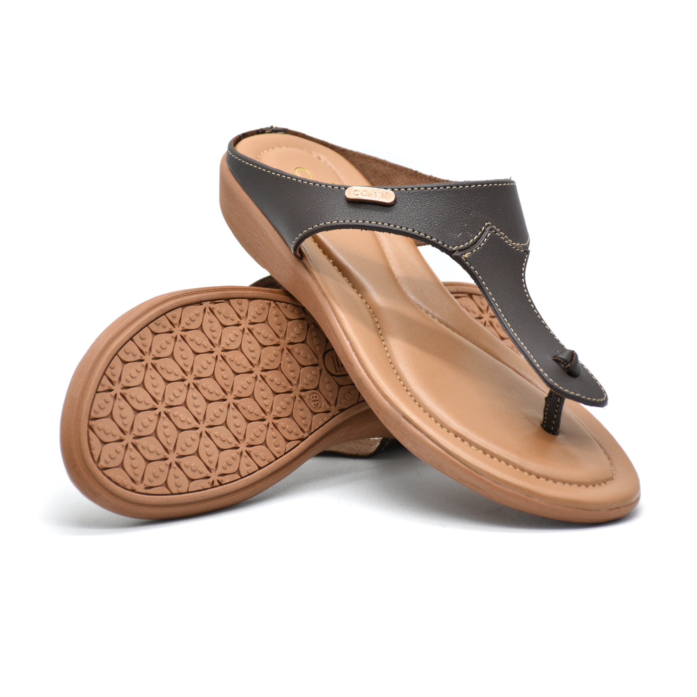 Carvil Sandal Wanita RENITA-01 L DARK BROWN