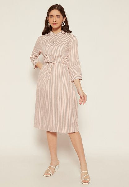 Carvil Sweater Dress Wanita ARABEL- BROWN