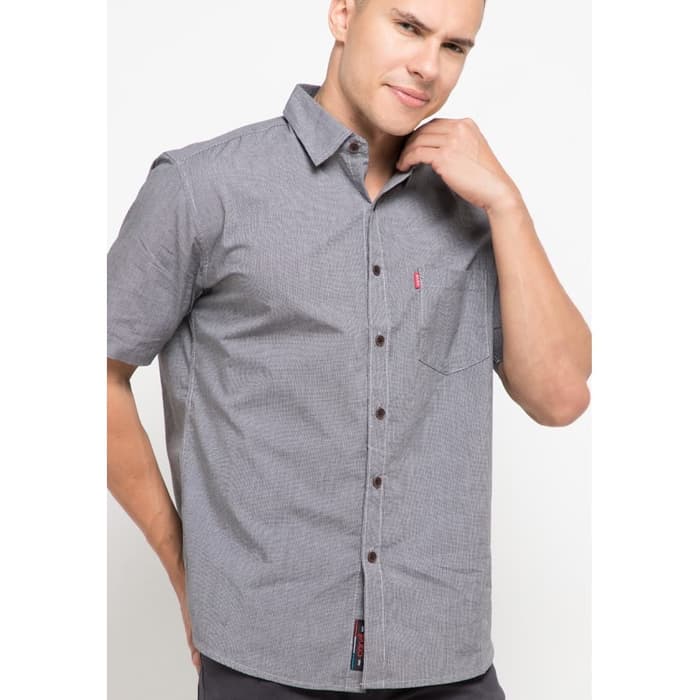 Carvil Kemeja Pria DENHAM-BLACK