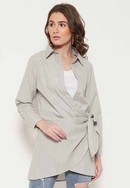 Carvil Kemeja Blouse Ladies SHELOMITA-GRY