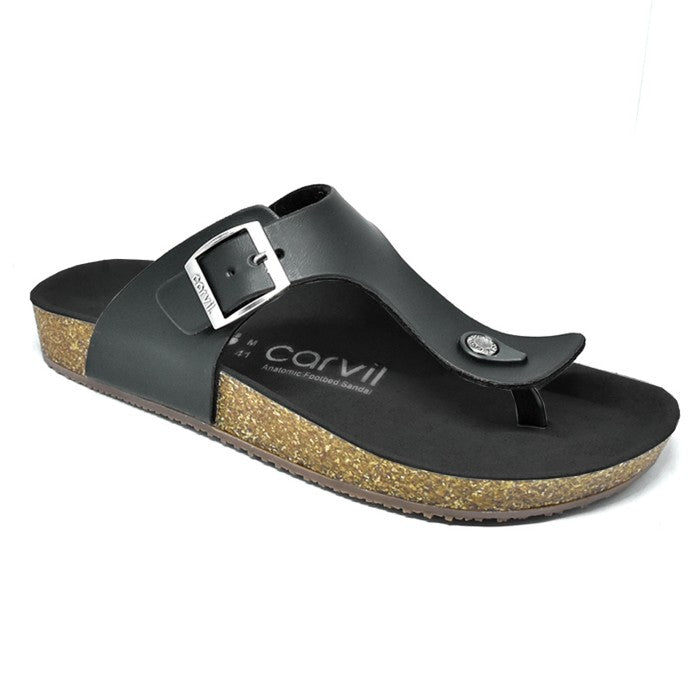 Carvil Sandal Footbed Pria BENZO-01M BLACK/BLACK