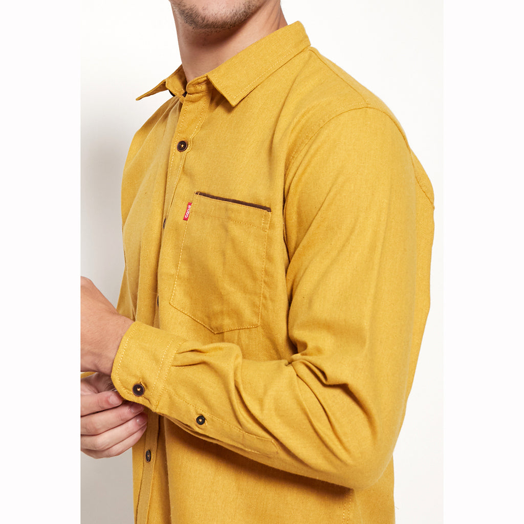 Carvil Kemeja Pria ARVIE-MTR MUSTARD