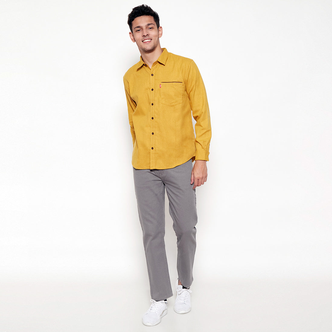 Carvil Kemeja Pria ARVIE-MTR MUSTARD