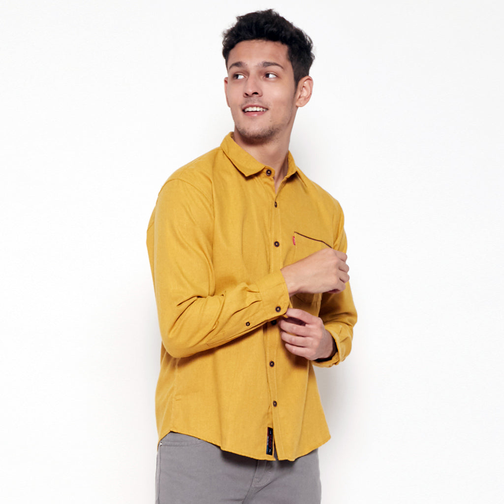 Carvil Kemeja Pria ARVIE-MTR MUSTARD