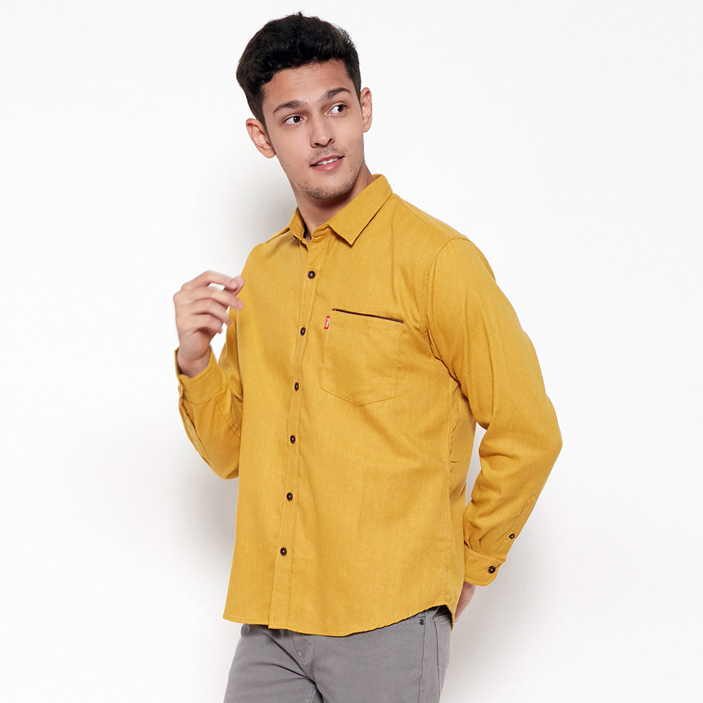 Carvil Kemeja Pria ARVIE-MTR MUSTARD
