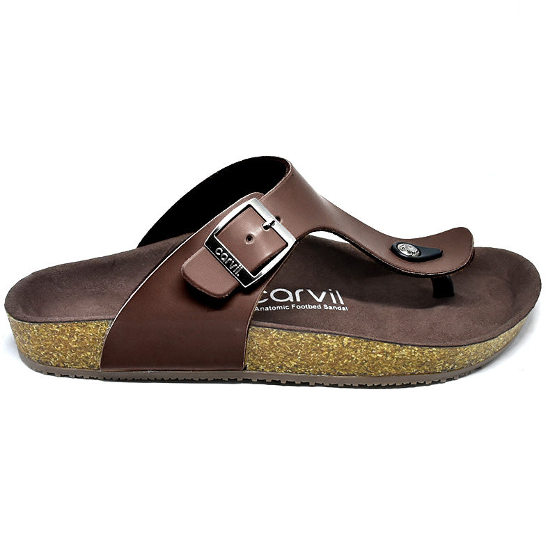 Carvil Sandal Footbed Pria BENZO-01 M BROWN