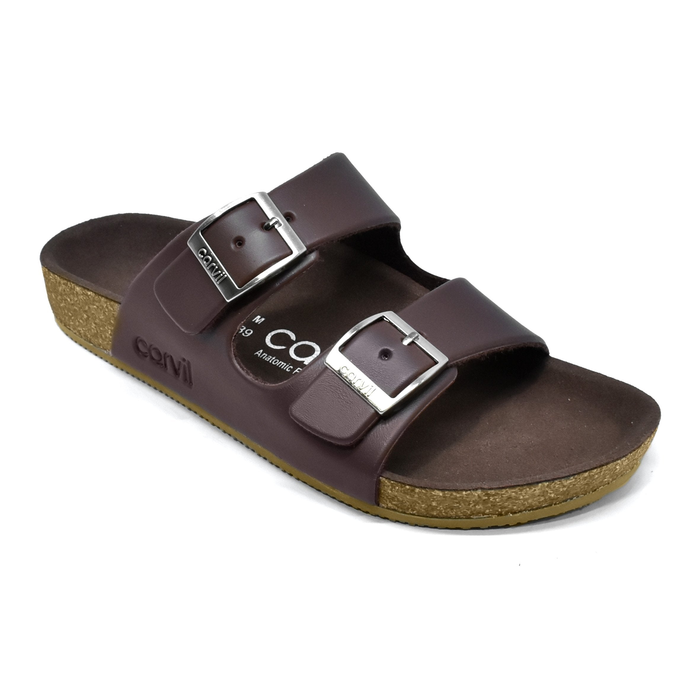 Carvil Sandal Footbed Pria BENZO-02 M BROWN