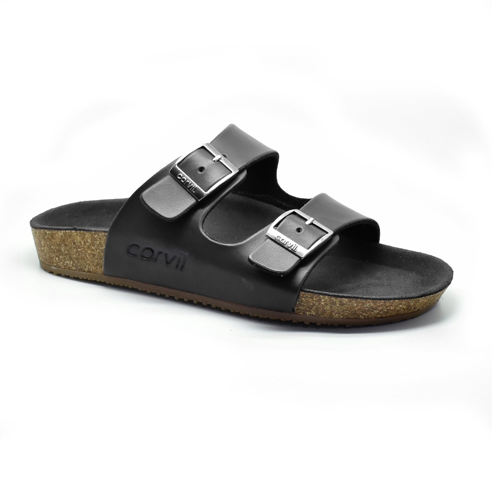 Carvil Sandal Footbed Pria BENZO-02 M BLACK/BLACK