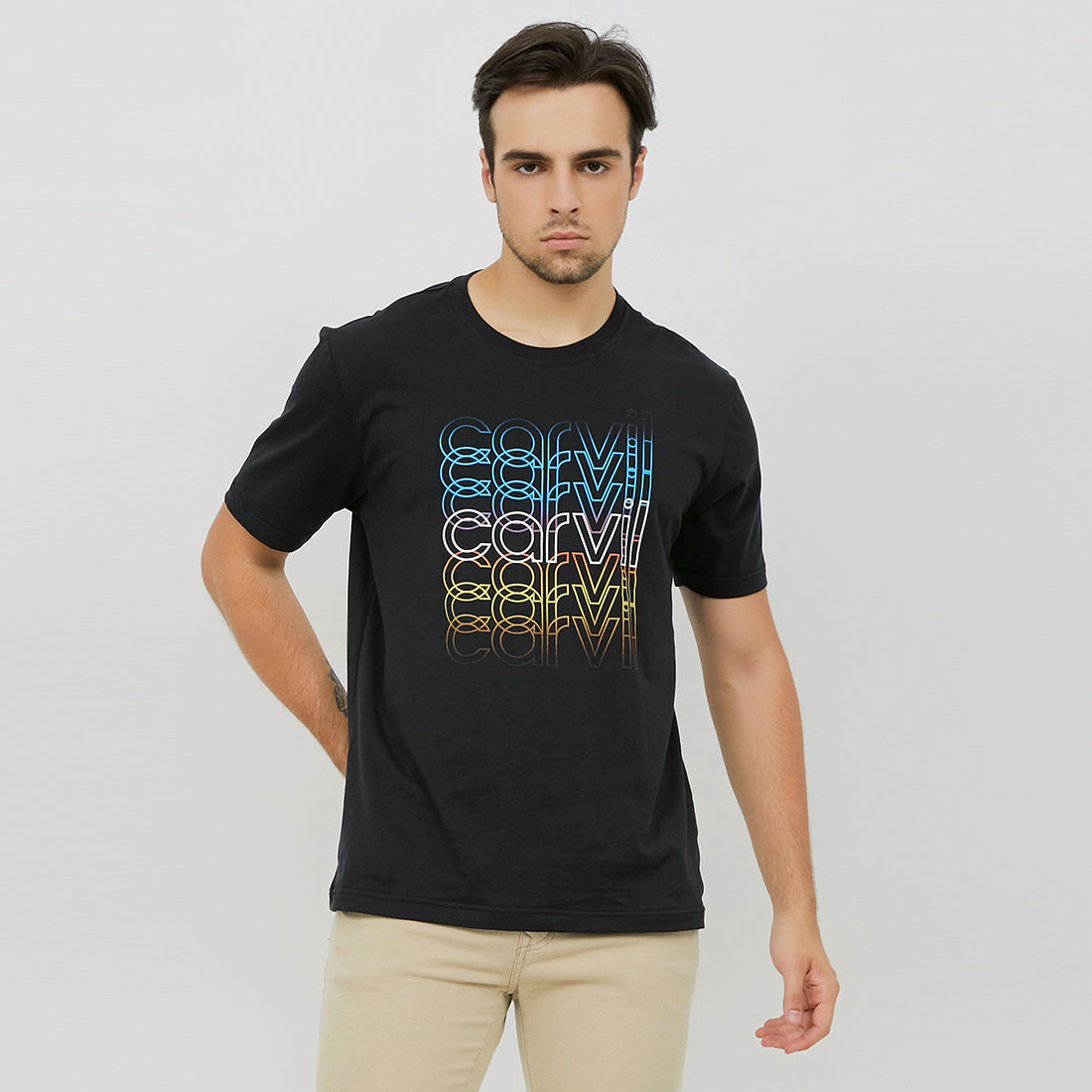 Carvil Tshirt Pria BLUR-BLK BLACK