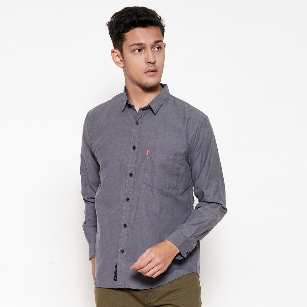 Carvil Kemeja Pria BRONSON-GRY GREY