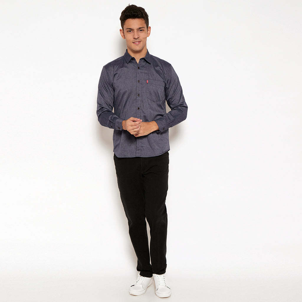Carvil Kemeja Pria BRONSON-NVI NAVY