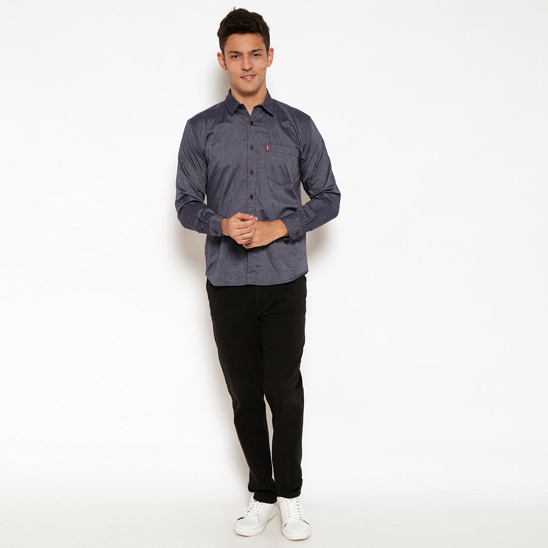 Carvil Kemeja Pria BRONSON-NVI NAVY