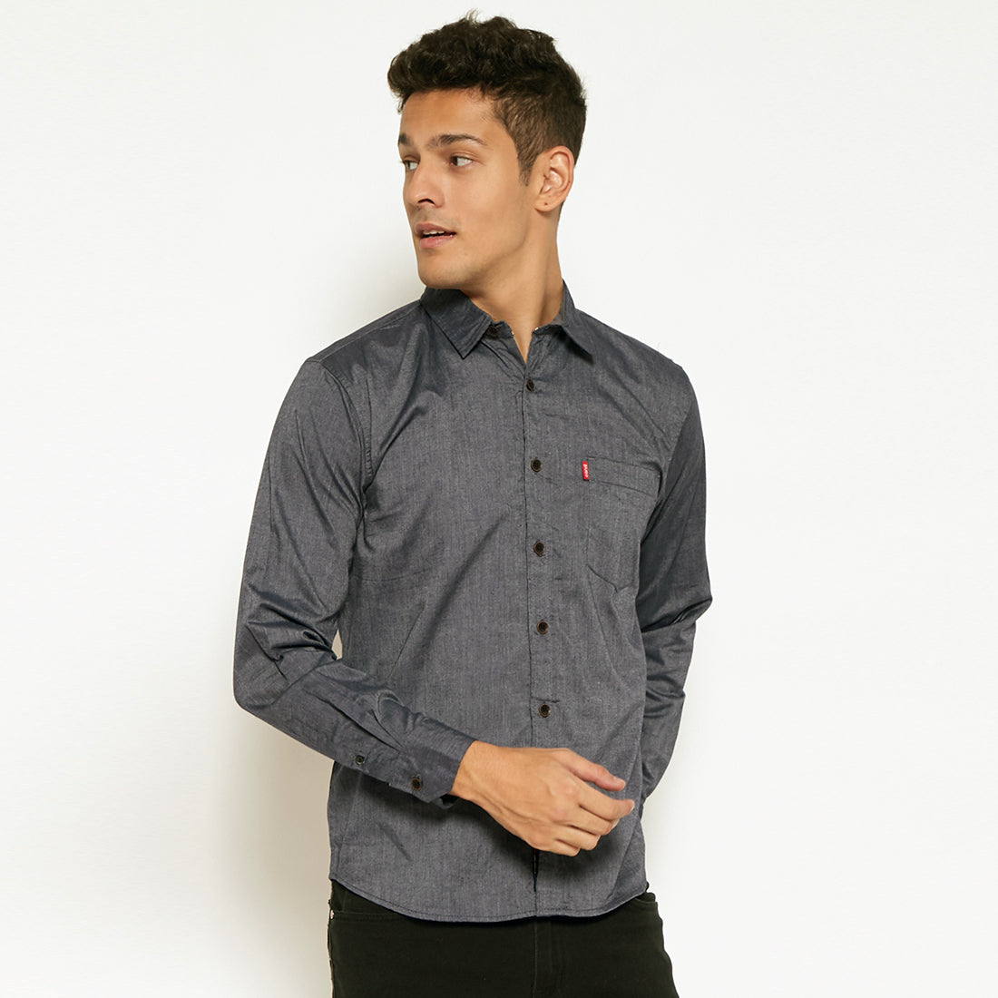 Carvil Kemeja Pria BRONSON-NVI NAVY