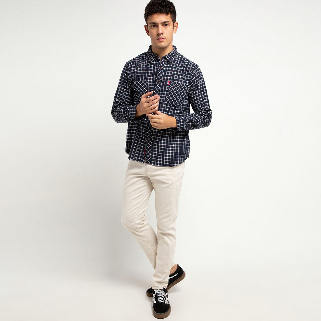 Carvil Kemeja Pria GIANO-NVI NAVY
