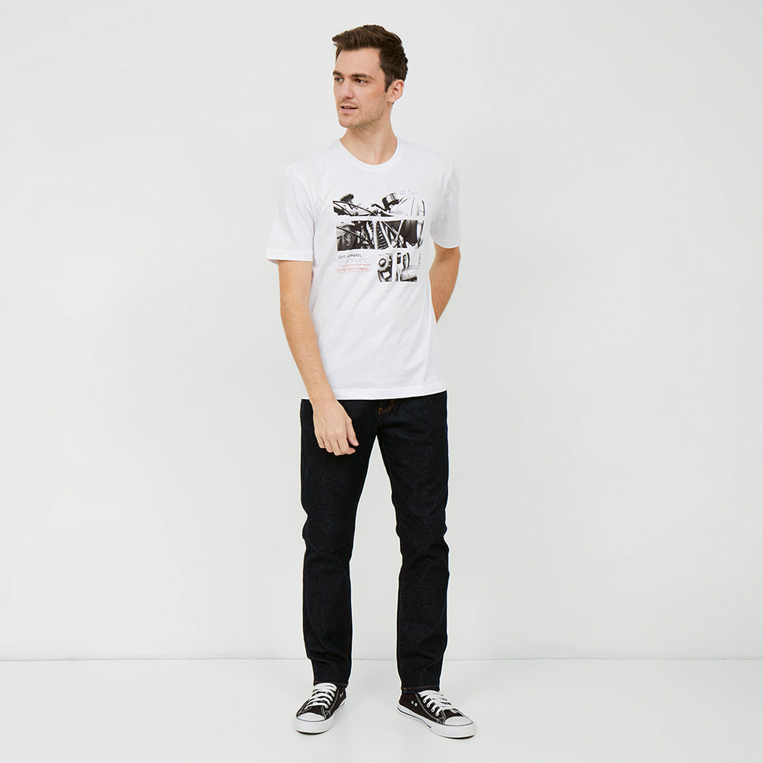 Carvil Tshirt Pria LIFE-WHT WHITE