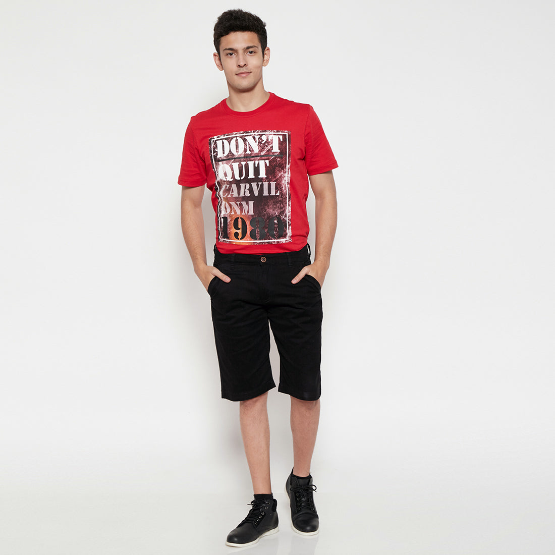 Carvil Celana Bermuda Pria NUNO-BLK