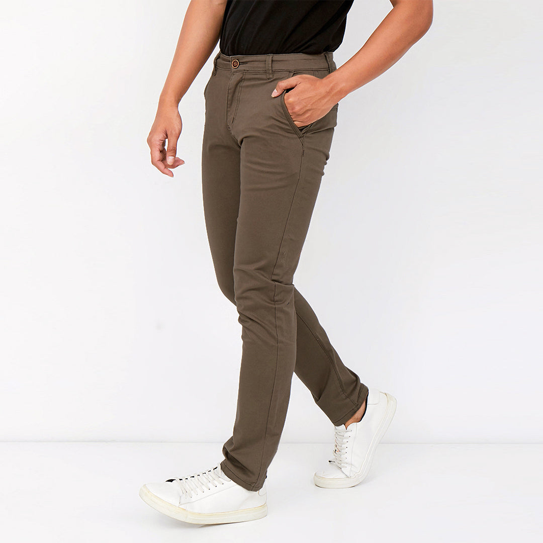 Carvil Chinos Pria SATENZO-DO DK. OLIVE