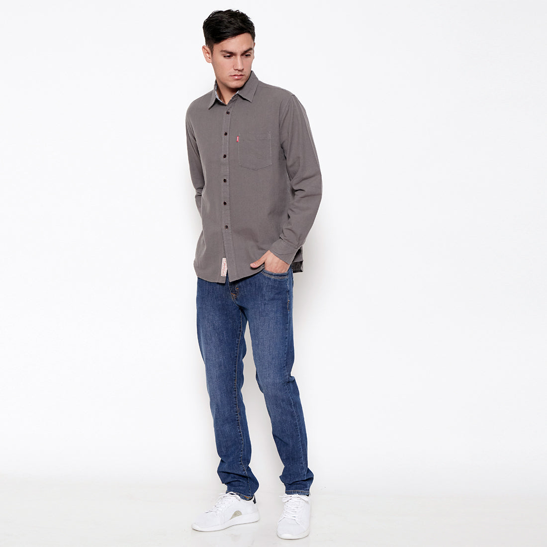 Carvil Kemeja Pria UZI-GRY GREY