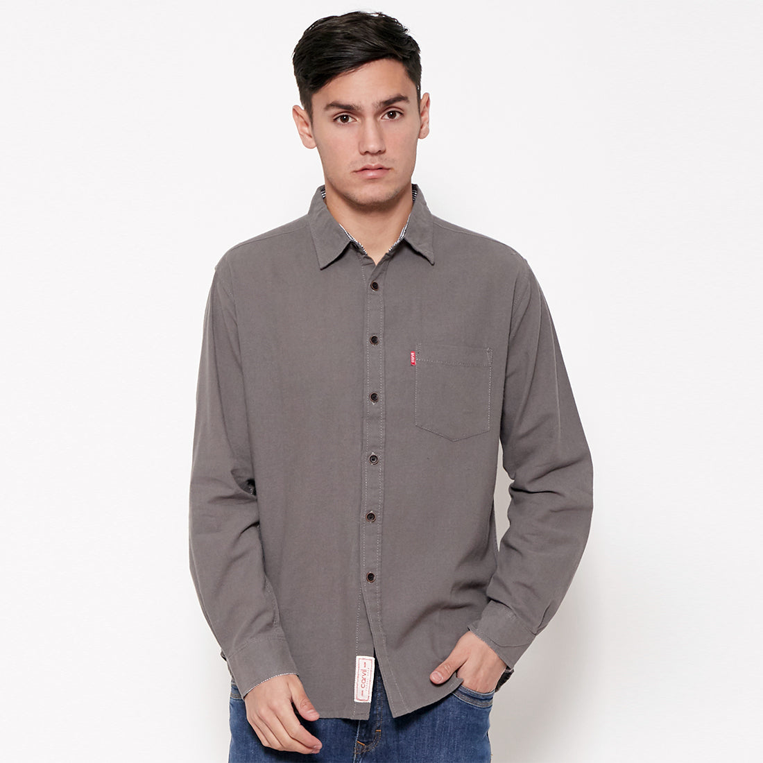 Carvil Kemeja Pria UZI-GRY GREY