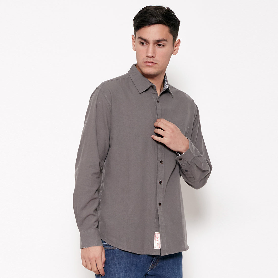 Carvil Kemeja Pria UZI-GRY GREY