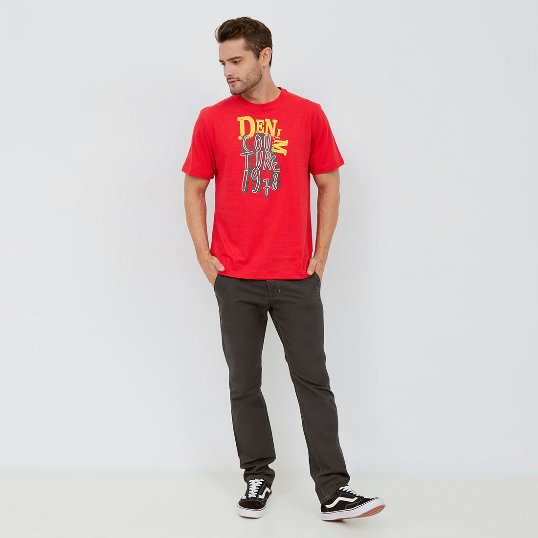 Carvil Tshirt Pria VISUAL-02B RED