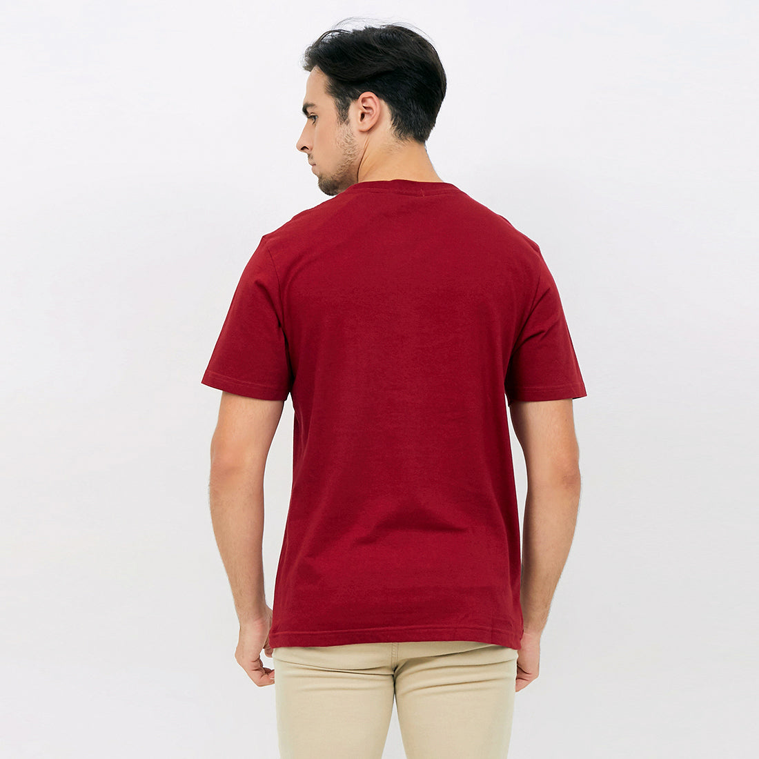 Carvil Tshirt Pria VISUAL-13B MAROON