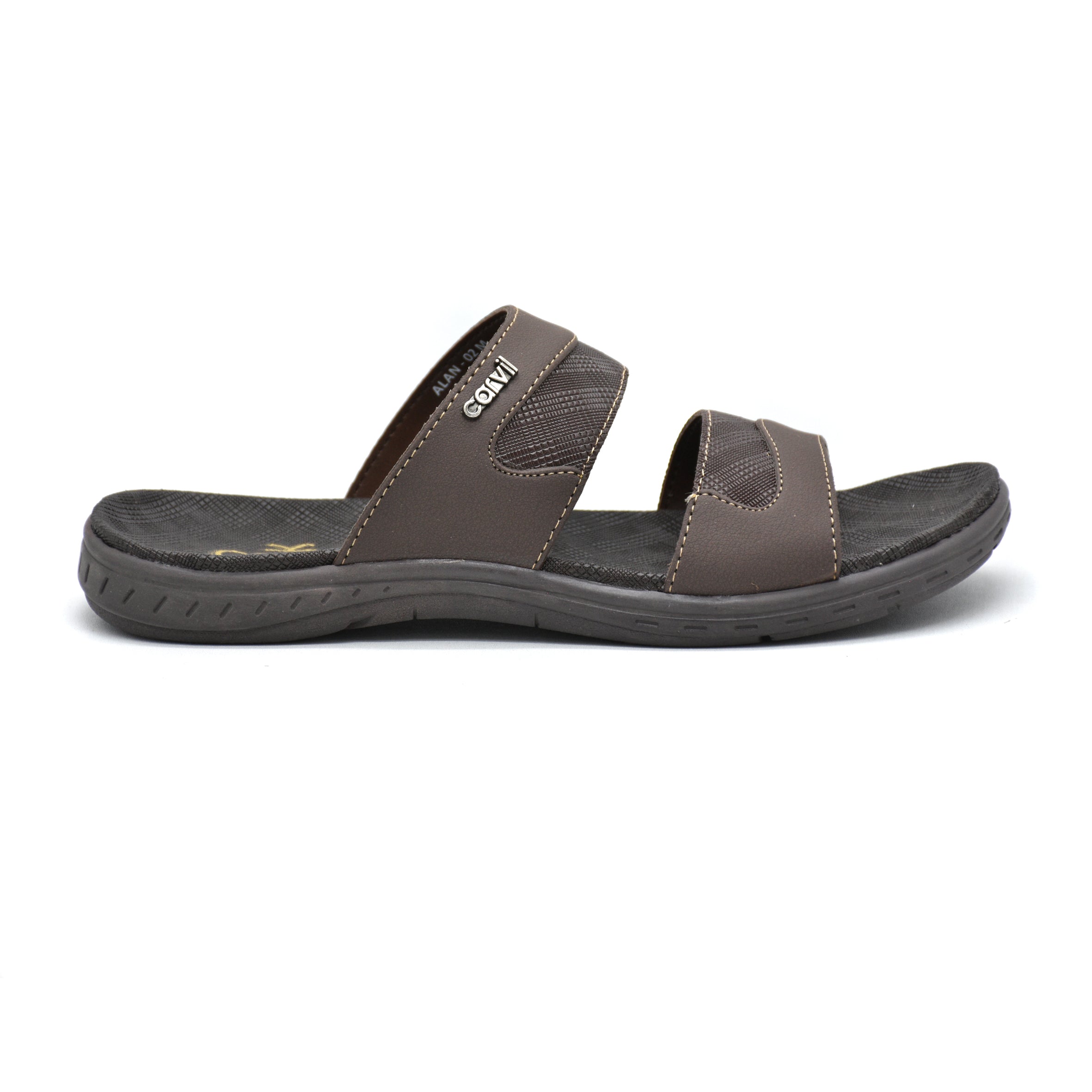 Carvil Sandal Pria ALAN-02 M DARK BROWN