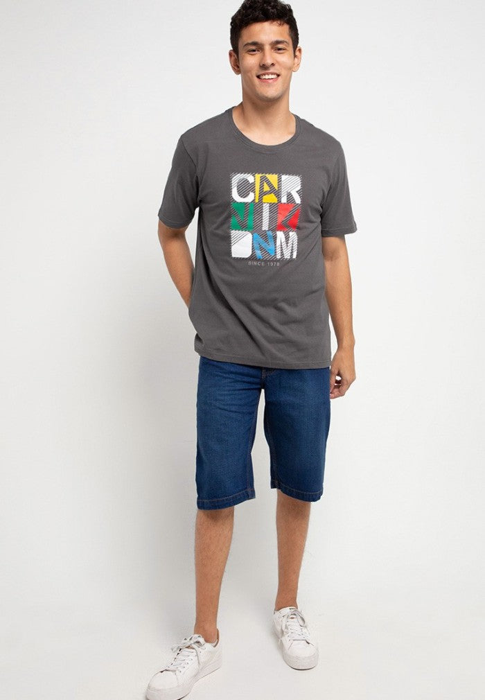 Carvil Kaos Pria GRAPHTEE-8A GREY