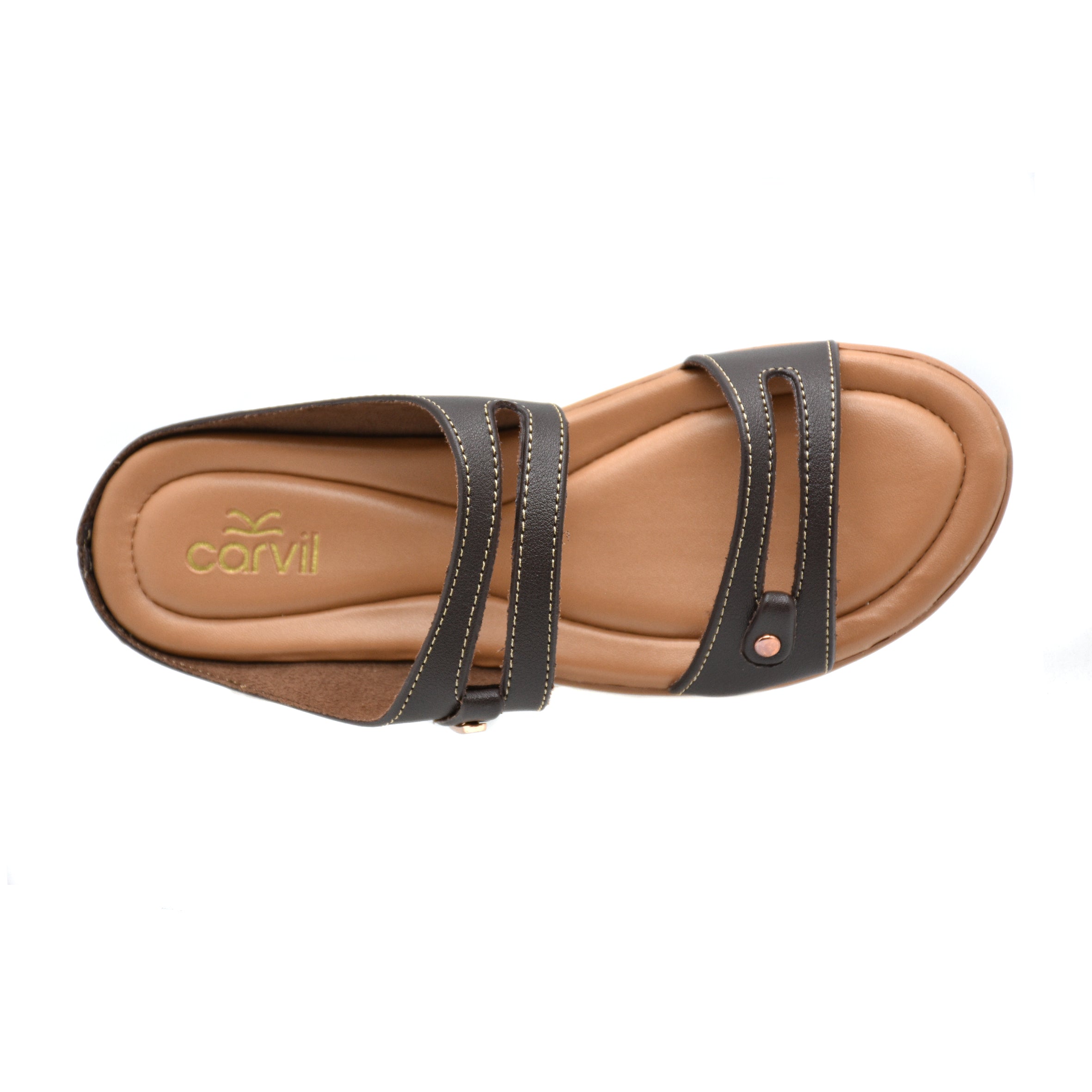 Carvil Sandal Wanita RENITA-02 L DARK BROWN