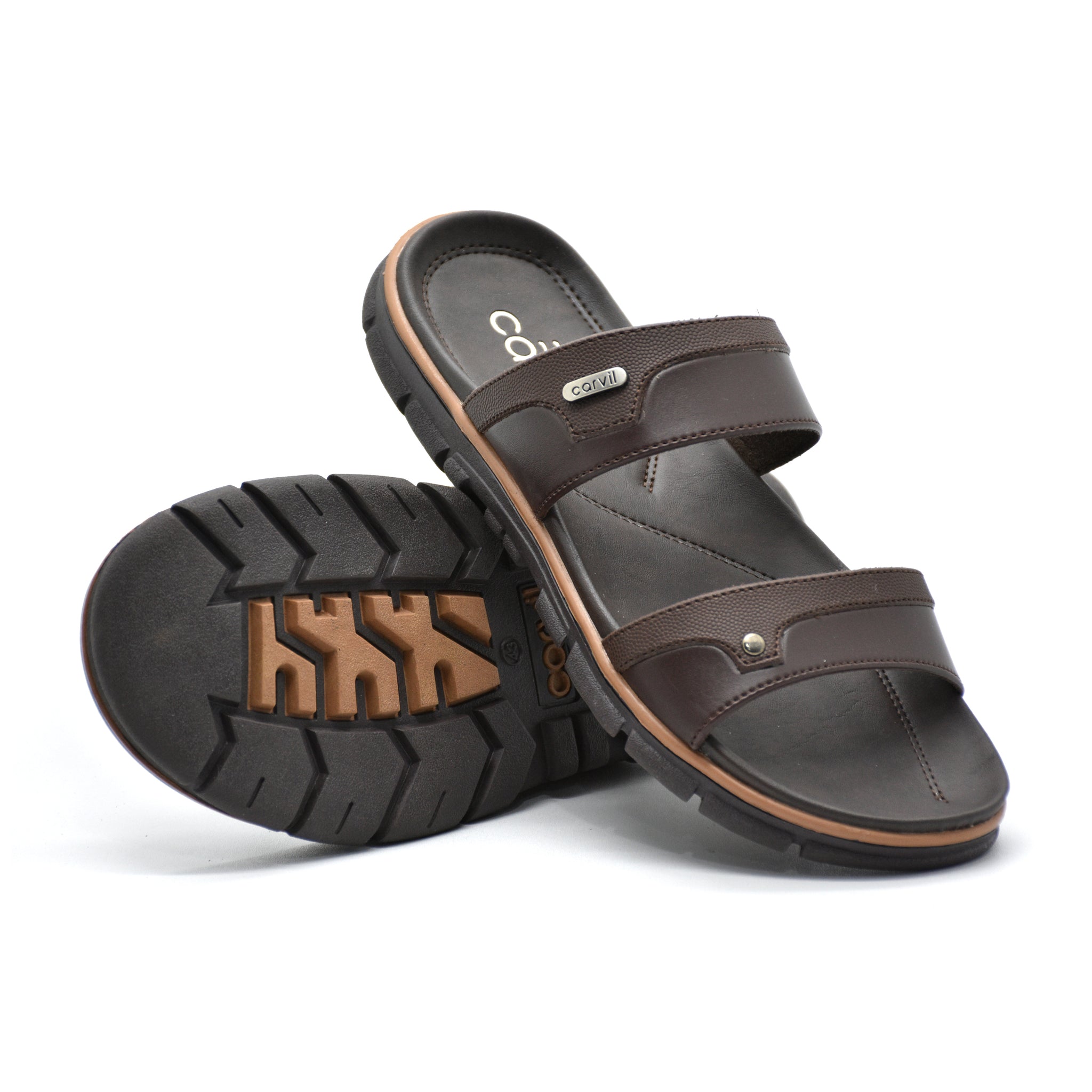 Carvil Sandal Pria LEWSON-02 M DARK BROWN