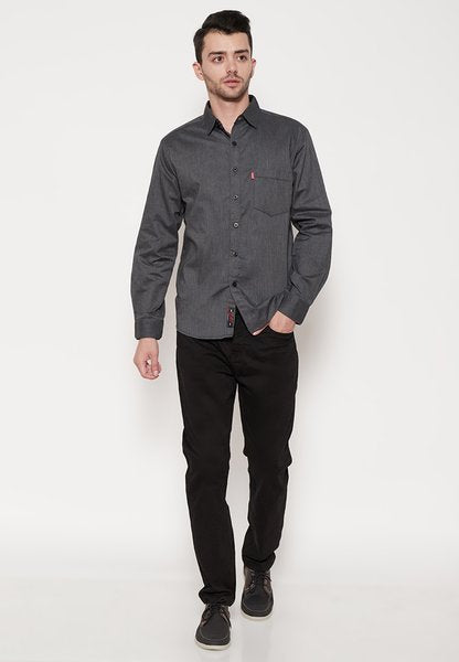 Carvil Kemeja Pria AZURA-BLK