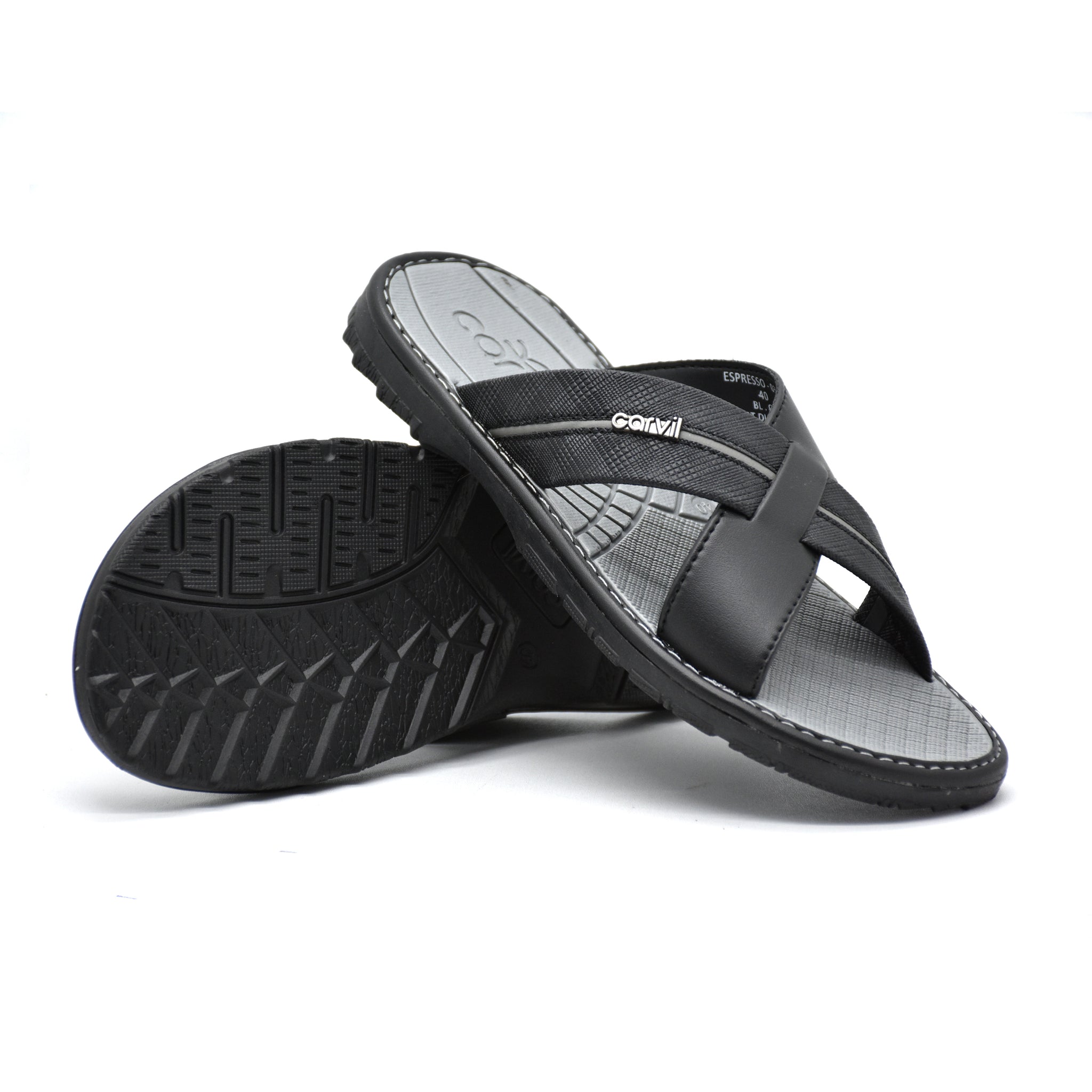 Carvil Sandal Pria ESPRESSO-03 M BLACK