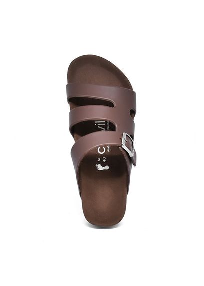 Carvil Sandal Footbed Pria BENZO-03 M BROWN