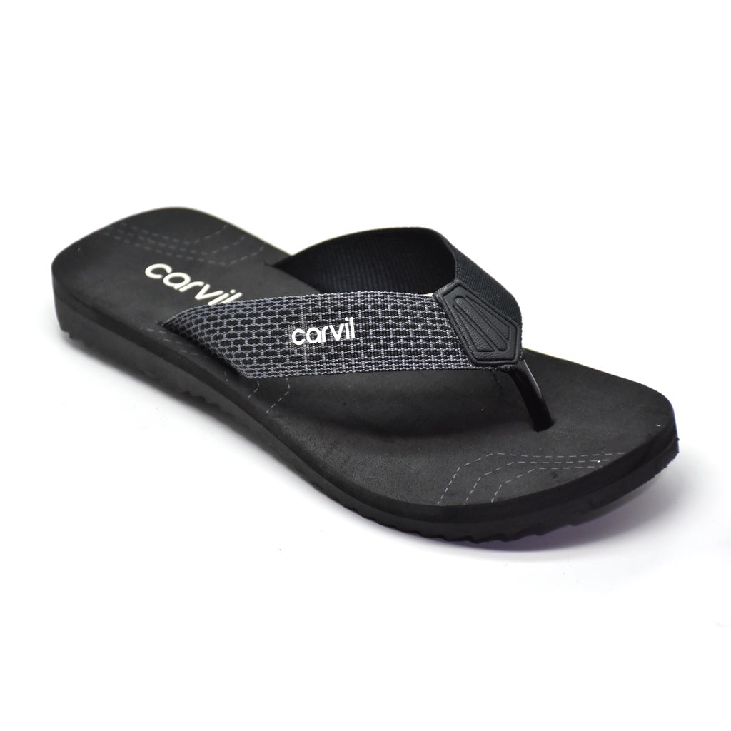 Carvil Sandal Jepit Pria Bonero-M Black/Grey