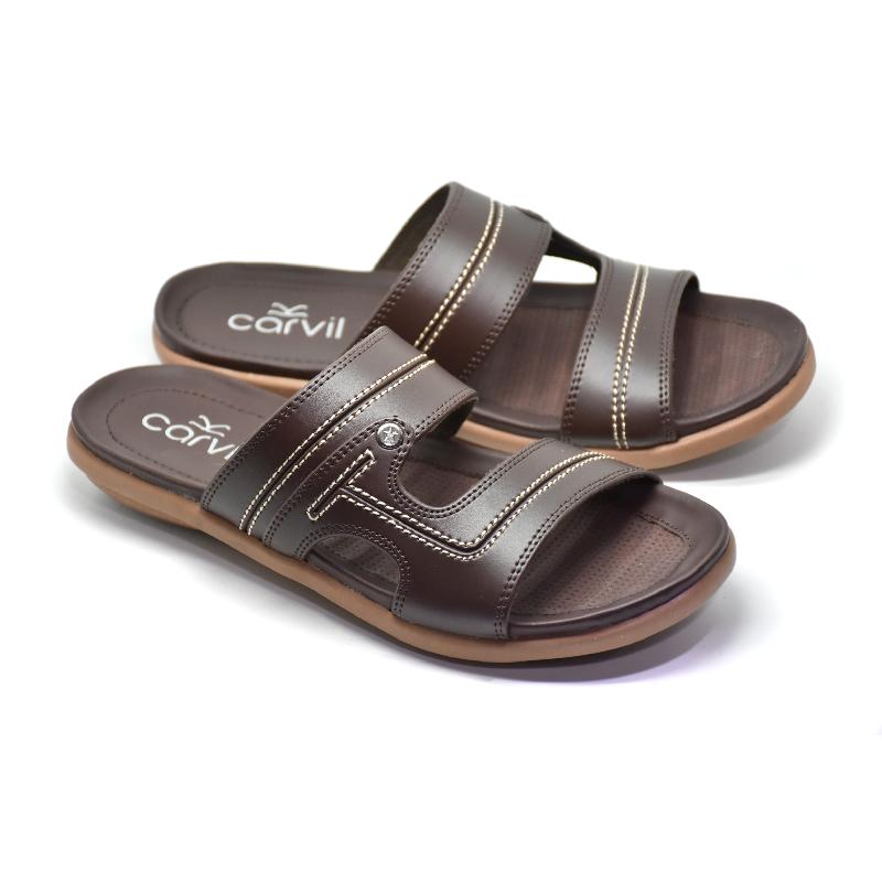 Carvil Sandal Pria KIANO-02 M DARK BROWN