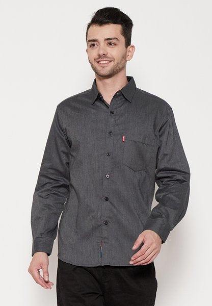 Carvil Kemeja Pria AZURA-BLK