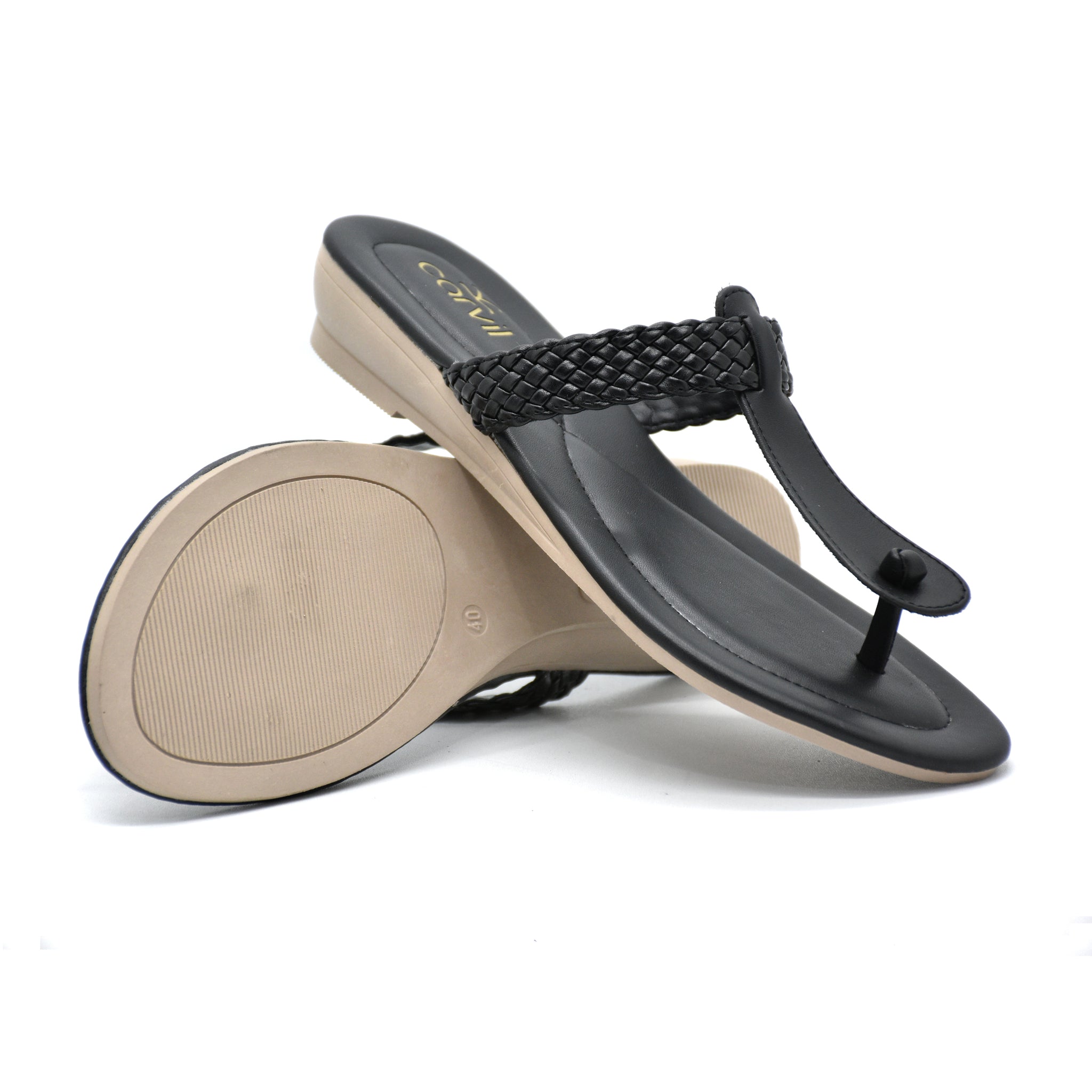 Carvil Sandal Wanita MAHALINI-01 L BLACK