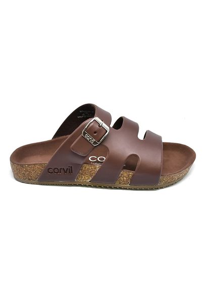 Carvil Sandal Footbed Pria BENZO-03 M BROWN