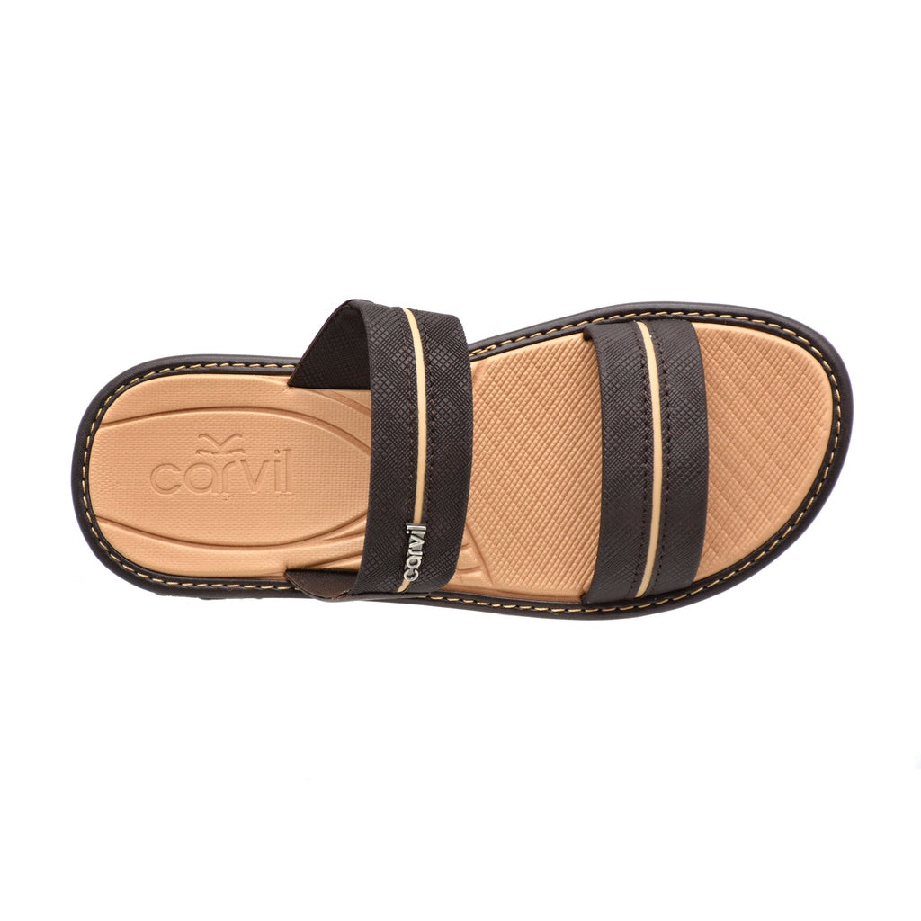 Carvil Sandal Pria ESPRESSO-02 M DARK BROWN