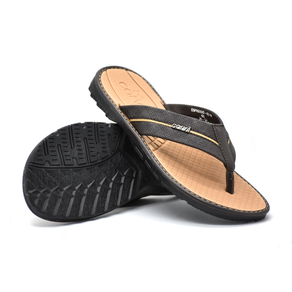 Carvil Sandal Pria ESPRESSO-01 M DARK BROWN