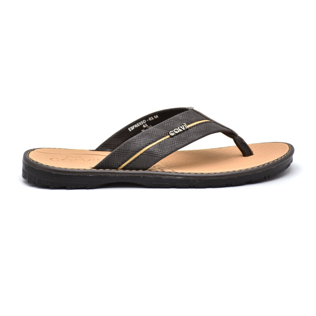 Carvil Sandal Pria ESPRESSO-01 M DARK BROWN