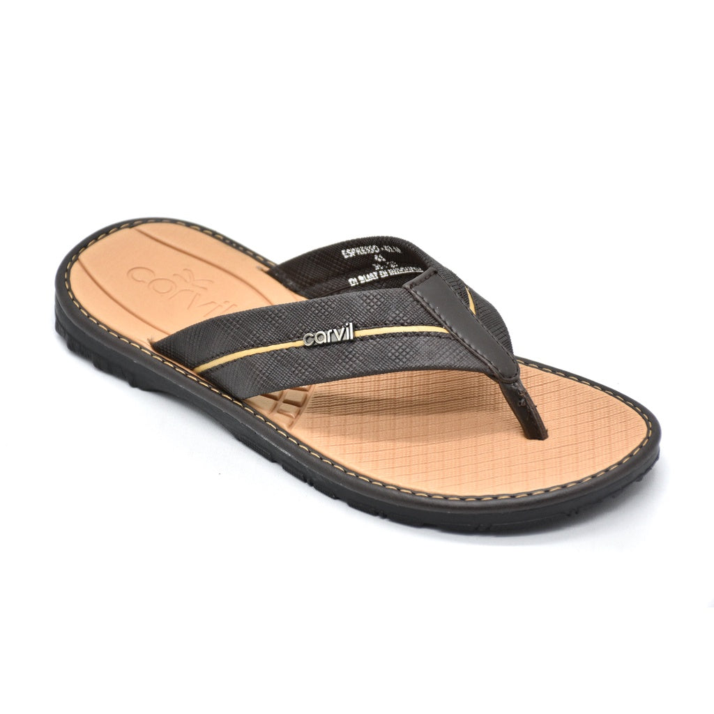 Carvil Sandal Pria ESPRESSO-01 M DARK BROWN